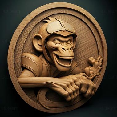 3D model Monkey Racing game (STL)